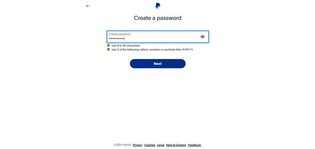 PayPal Password