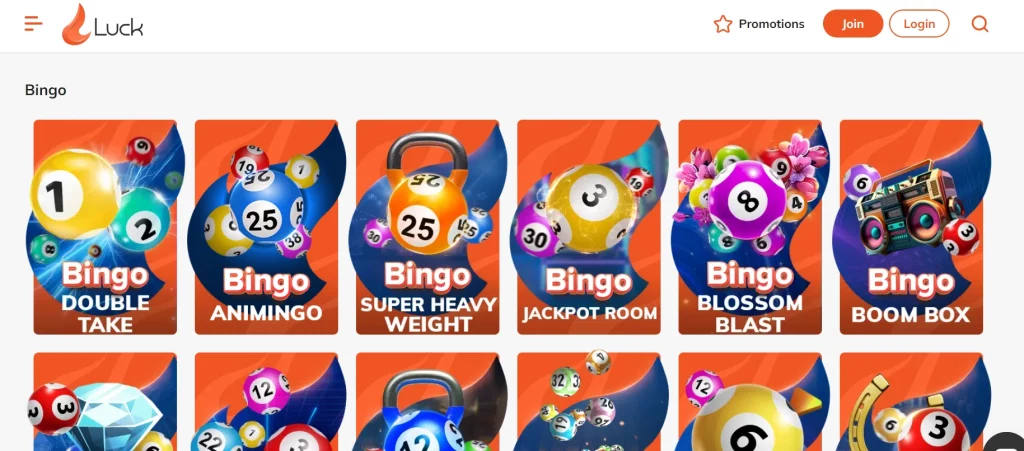 Luck Casino Bingo Games