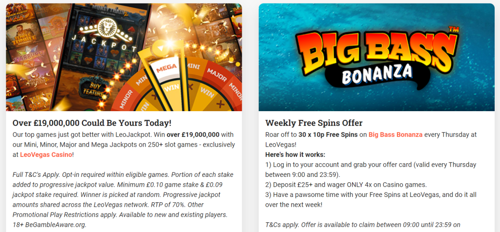 Jackpot and Weekly Free Spins Offer