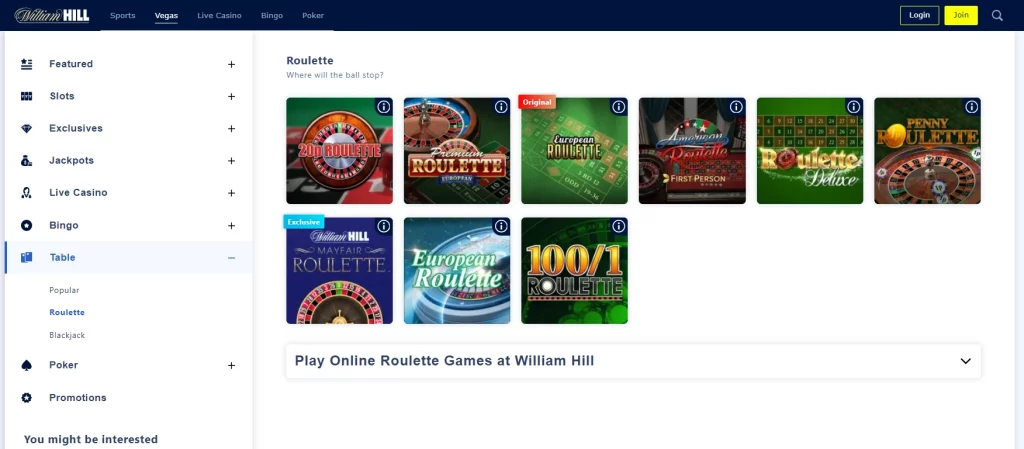 William Hill Roulette