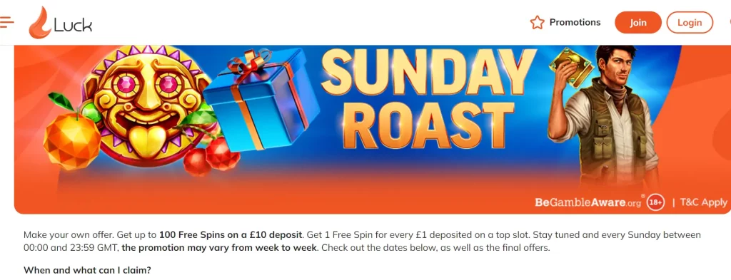 Luck Casino Sunday Roast