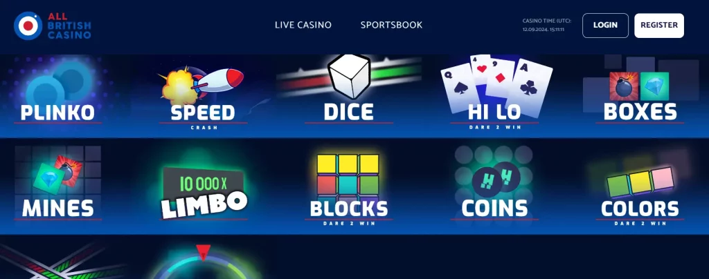 Instant Win Hacksaw Games at All British Casino