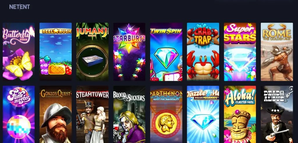 Collection of NetEnt Games at 21Luckybet