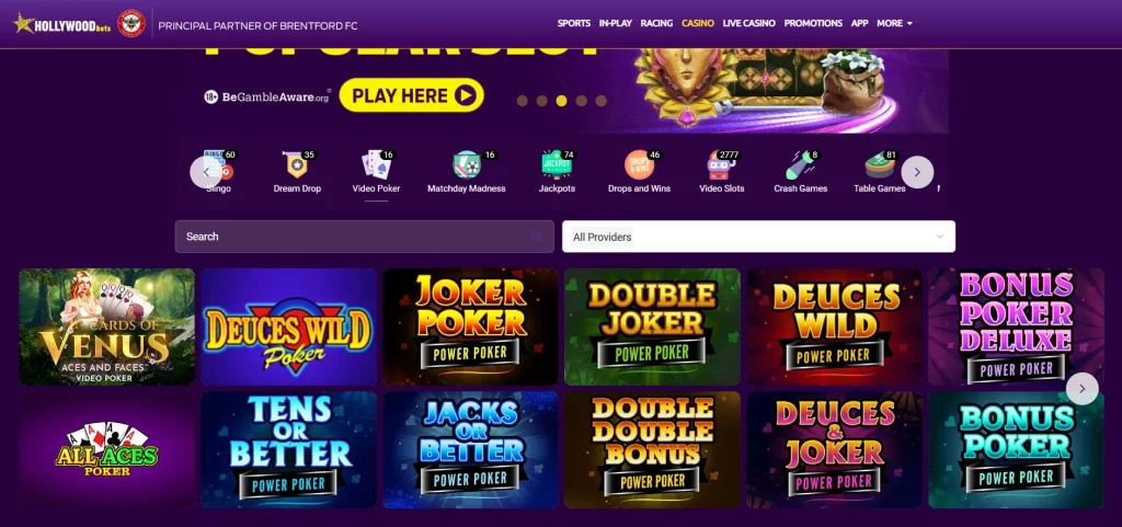 Videoslots at Hollywoodbets