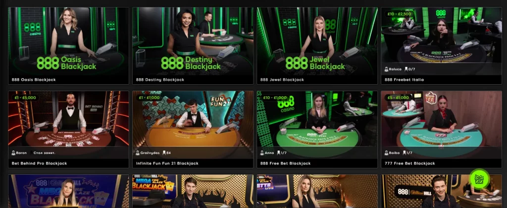 Blackjack in 888casino