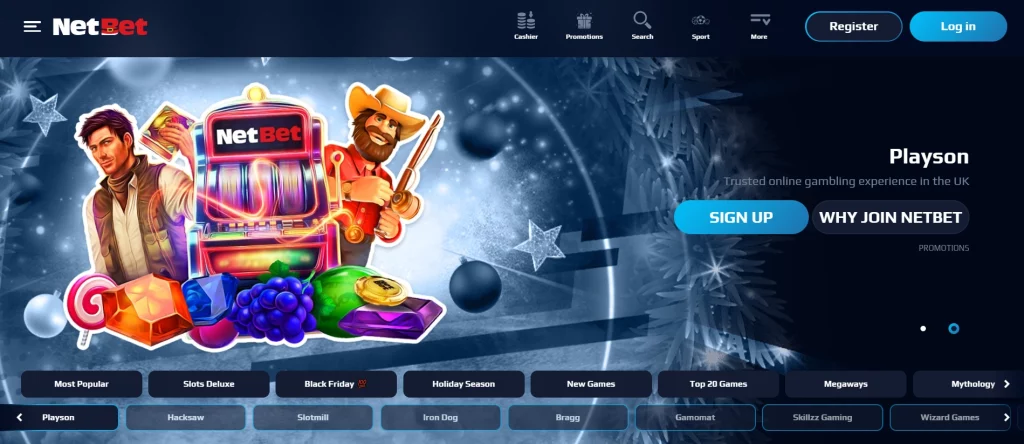 Netbet’s main page