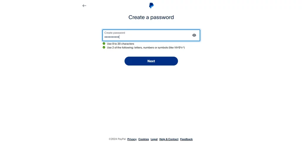 PayPal Password